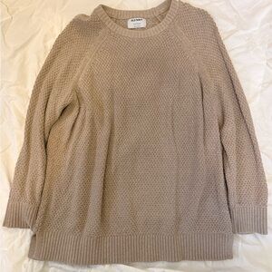 Old Navy Women's Beige Crew Neck Sweater
